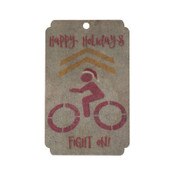USC BIKER WOODEN HOLIDAY GIFT TAG